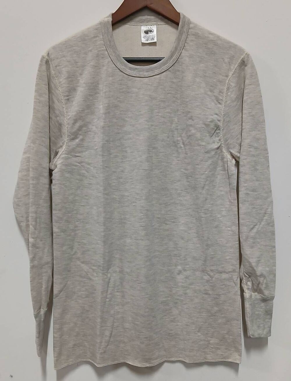 Duofold mens medium wool cotton thick thermal longsleeve sweater cream beige